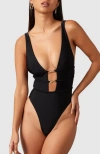 Mbm Swim Zora One-piece Swimsuit In Black
