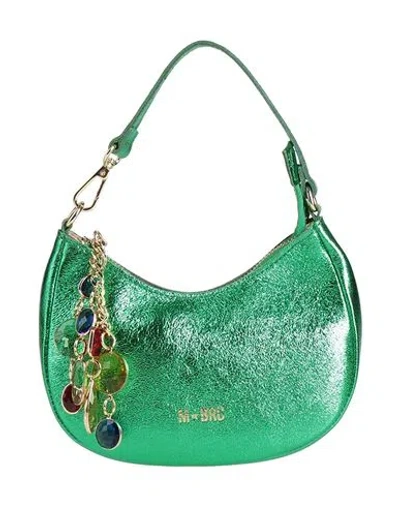 M★brc Woman Handbag Light Green Size - Leather