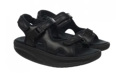 Pre-owned Mbt Men's Sandal (kisumu 3s Or Mtr Sandal, Premium Comfort/lthr, , 3 Colors) In Black