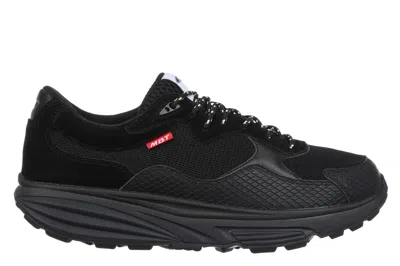 Pre-owned Mbt Mens Narita Casual Fitness Walker (for Play Or Work, Leather, Black/black) In Narita-black/black