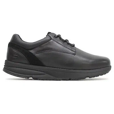 Pre-owned Mbt Mens Shoes Alban Casual Lace-up Low-profile Leather In Black