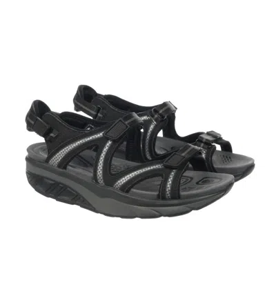 Mbt Women's Lila 6 Sport Sandal In Black/charcoal Grey In Multi