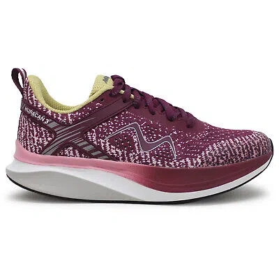 Pre-owned Mbt Womens Trainers Huracan 3 Lace-up Low-top Sneakers Textile Synthetic In Berry