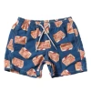 Mc 2 Saint Barth Boxer Swimsuit With Biscuit Ice Cream Print In Blu