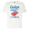 Mc 2 Saint Barth Cameron T-shirt With Cortina Print In Bianco