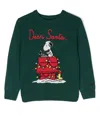 Mc 2 Saint Barth Christmas Snoopy Sweater In Verde