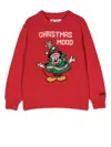 Mc 2 Saint Barth Mickey Mouse Christmas Sweater In Rosso