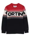 Mc 2 Saint Barth Two-tone Christmas Sweater In Blu