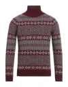 Mc George Man Turtleneck Burgundy Size 40 Geelong Wool
