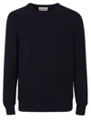Mc George Ribbed Texture Crew Neck Sweater In Black