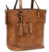 Mc Handbags Women's Jessie Vegan Leather Whipstitch Bag In Brown In Brown