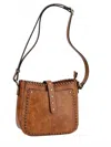 Mc Handbags Women's Pond Vegan Leather Whipstitch Crossbody Bag In Brown In Brown