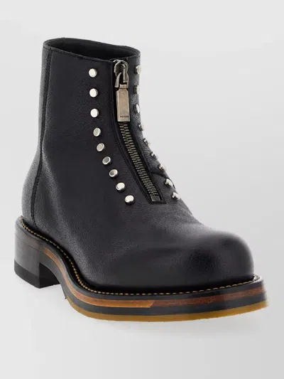 Mc Queen Calfskin Leather Ankle Boots