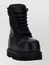 Mc Queen Chunky Sole Ankle Boots With Round Toe In Black