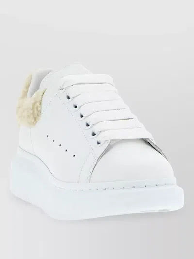 Mc Queen Leather Low-top Sneakers In White