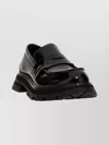Mc Queen Round Toe Loafers With Chunky Sole And Strap In Black