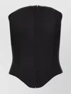 Mc Queen Strapless Fitted Corset Style Top In Black