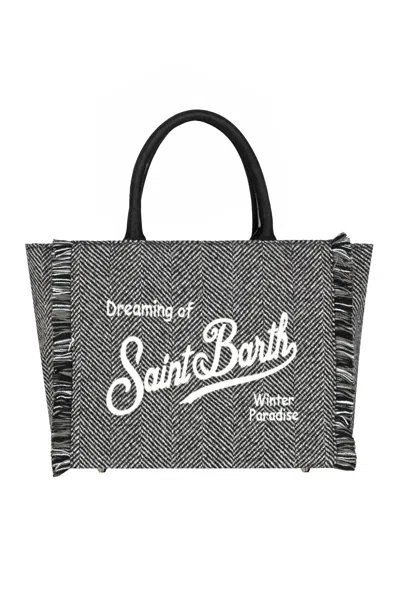 Mc2 Saint Barth - Medium Bag - 461003 - White/black In Gray