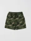Mc2 Saint Barth Kids'  Printed Polyester Swim Trunks In Multi
