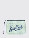 Mc2 Saint Barth Aline Striped Polyester Pouch In Green