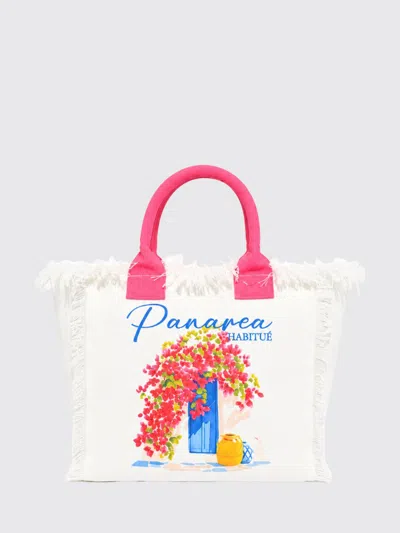 Mc2 Saint Barth Printed Cotton Vanity Bag With Logo In Multi