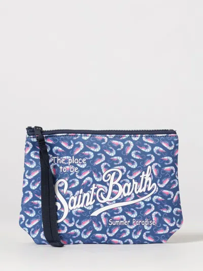 Mc2 Saint Barth Neoprene Aline Mc2 Pouch With Saint Barth Logo In Blue