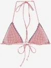 Mc2 Saint Barth Bikini Top With Checkered Pattern