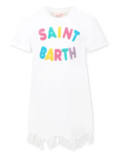 Mc2 Saint Barth Kids' Abbey Dress In White