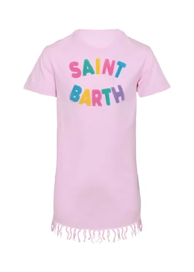 Mc2 Saint Barth Abbey Pink Dress With Fringes