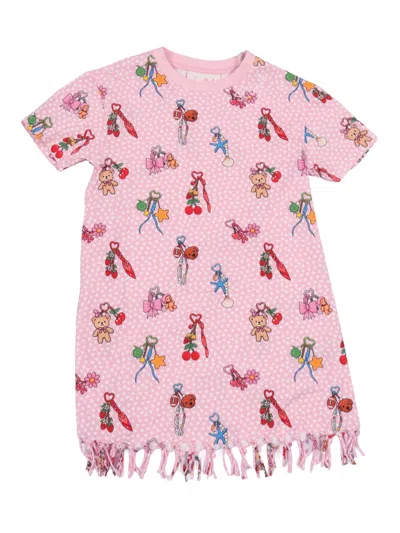 Mc2 Saint Barth Kids'  Abbey-charms Party 20 Emb In Pink