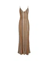 Mc2 Saint Barth Abito Eydis In Maglia Raschel Marrone In Multi