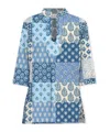 Mc2 Saint Barth Floral-print Patchwork Tunic Top