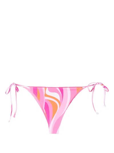 Mc2 Saint Barth Abstract-print Bikini Bottoms In Pink