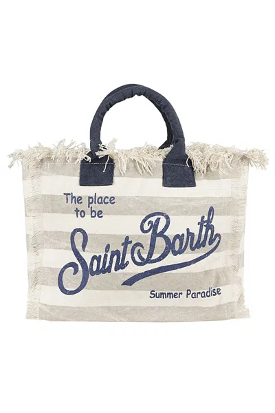 Mc2 Saint Barth Acc Borsa Canvas Donna In White