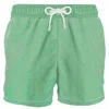 Mc2 Saint Barth Acid Green Delavè Man Swim Shorts In Green