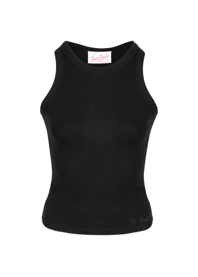 Mc2 Saint Barth Ada Rib Top Black