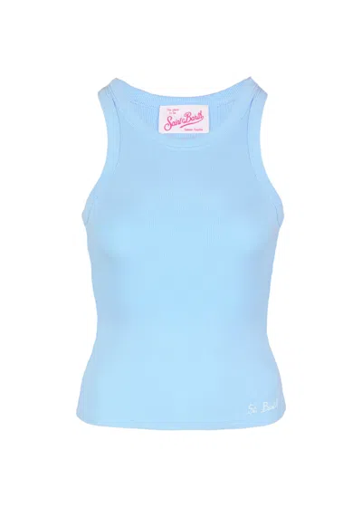 Mc2 Saint Barth Ada Rib Top Blue