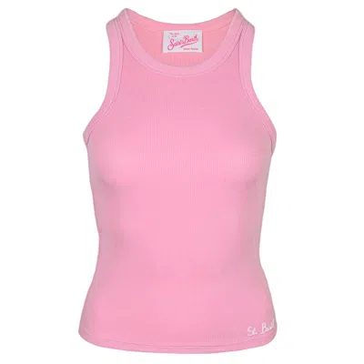 Mc2 Saint Barth Ada Rib Top Pink