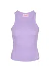 Mc2 Saint Barth Ada Rib Top Purple In Purple