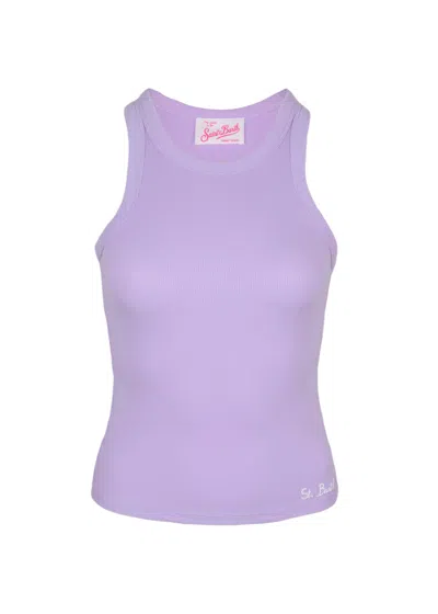 Mc2 Saint Barth Ada Rib Top Purple