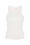 Mc2 Saint Barth Ada Single Shoulder Rib Top White