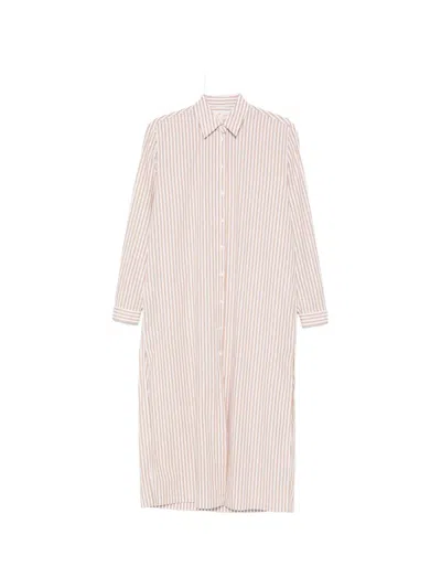Mc2 Saint Barth Adeline Striped Midi Dress In Neutral