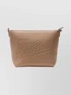 Mc2 Saint Barth Adjustable Strap Shoulder Bag Gold Tone In Brown
