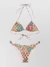 Mc2 Saint Barth Adjustable Straps Ruffle Trim Triangle