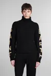 Mc2 Saint Barth Logo-jacquard Turtleneck Sweater In Black
