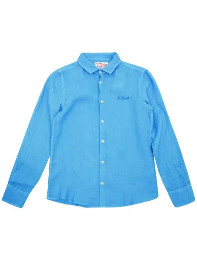 Mc2 Saint Barth Agnes Classic Shirt By  Kids In Blue