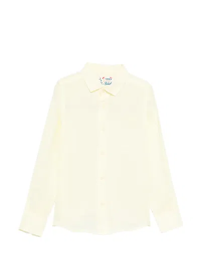 Mc2 Saint Barth Kids' Agnes Embroidered Shirt In White
