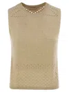 Mc2 Saint Barth Aire - Crochet Knit And Mesh Top