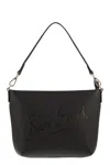 Mc2 Saint Barth Aline - Hammered Leather Bag In Black