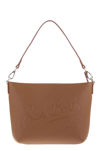Mc2 Saint Barth Aline - Hammered Leather Bag In Brown